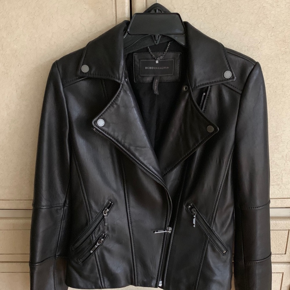 BCBGMaxazria Women’s Leather Jacket BCBG Maxazria